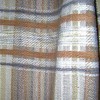 Flax-polyester checked curtaining